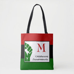CELEBRATE JUNETEENTH Customizable MONOGRAM Tote Bag