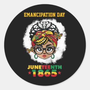 Celebrate Juneteenth Freedom Apparel For Women Classic Round Sticker