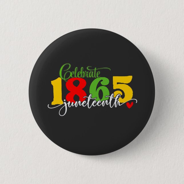 Celebrate Juneteenth: Freedom Since 1865  Button (Front)