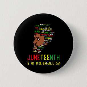 Celebrate Juneteenth Independence Day Black Men Fa Button