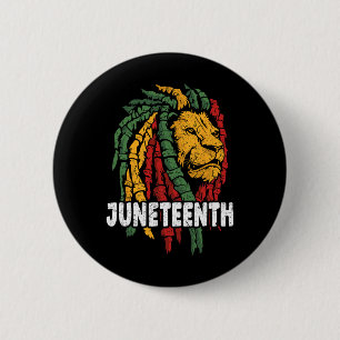 Celebrate Juneteenth Lion African American Freedom Button