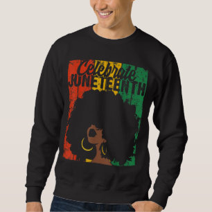 Celebrate Juneteenth Retro African Colors Womens G Sweatshirt