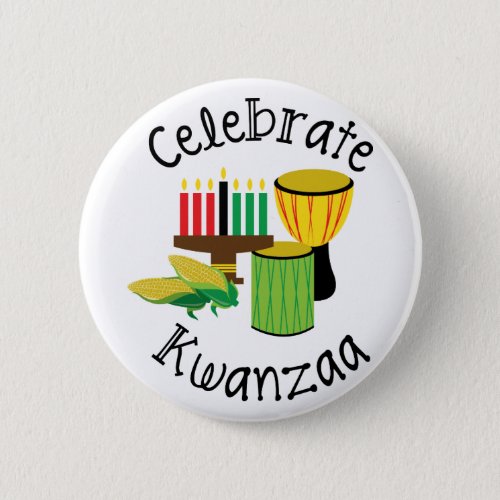 Celebrate Kwanzaa Button