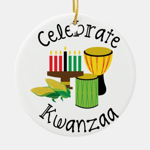Celebrate Kwanzaa Ceramic Ornament