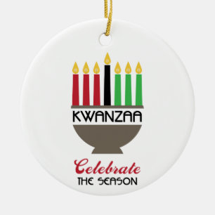 Celebrate Kwanzaa Ceramic Ornament