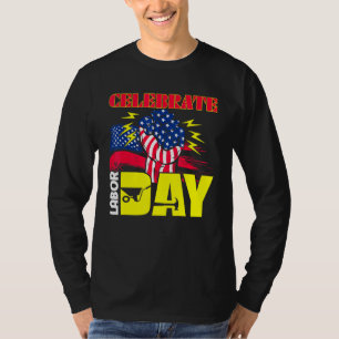 Celebrate Labor Day American Flag Worker Employee T-Shirt