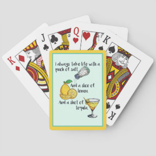 Celebrate life, funny sayings gift poker cards