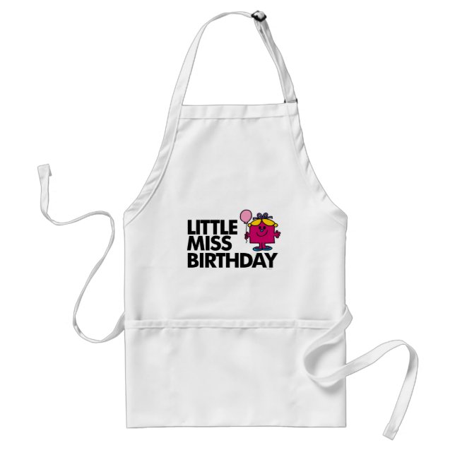 Celebrate Little Miss Birthday Adult Apron (Front)