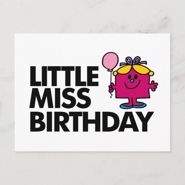 Celebrate Little Miss Birthday Postcard (Front)