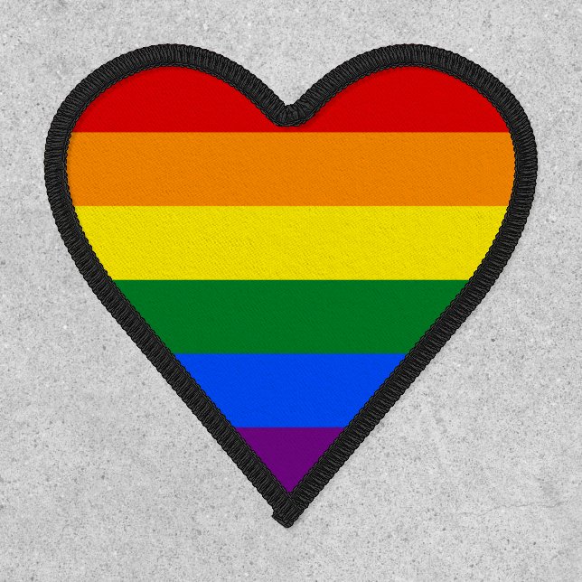Celebrate Love and Diversity - Pride Heart Rainbow Patch (Front)