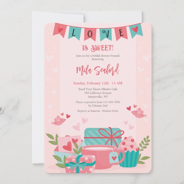 Celebrate Love Bridal Shower Invitation (Front)