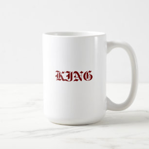 Celebrate love Couple KING and QUEEN Text-Cups Tea Coffee Mug