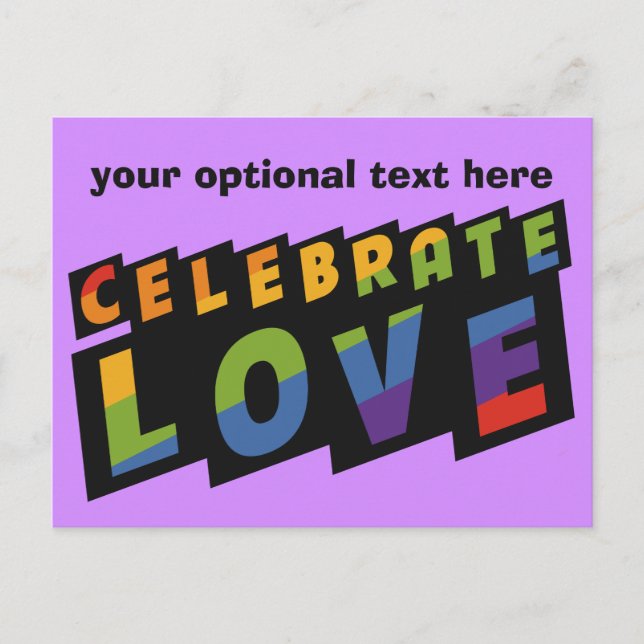 Celebrate Love custom postcard (Front)