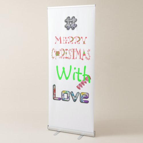 Celebrate Love First Christmas Tender Hashtag Retractable Banner