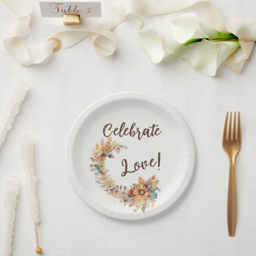 Celebrate Love Paper Plates