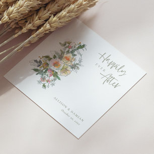 Celebrate Love! Personalized Wildflower Wedding Napkins