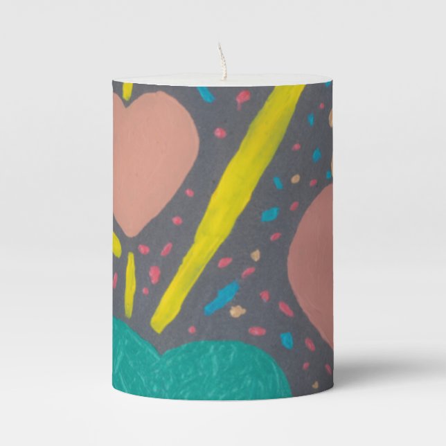 Celebrate Love Pillar Candle (Front)