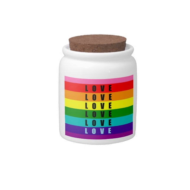 Celebrate love, pride, and authenticity  candy jar (Front)