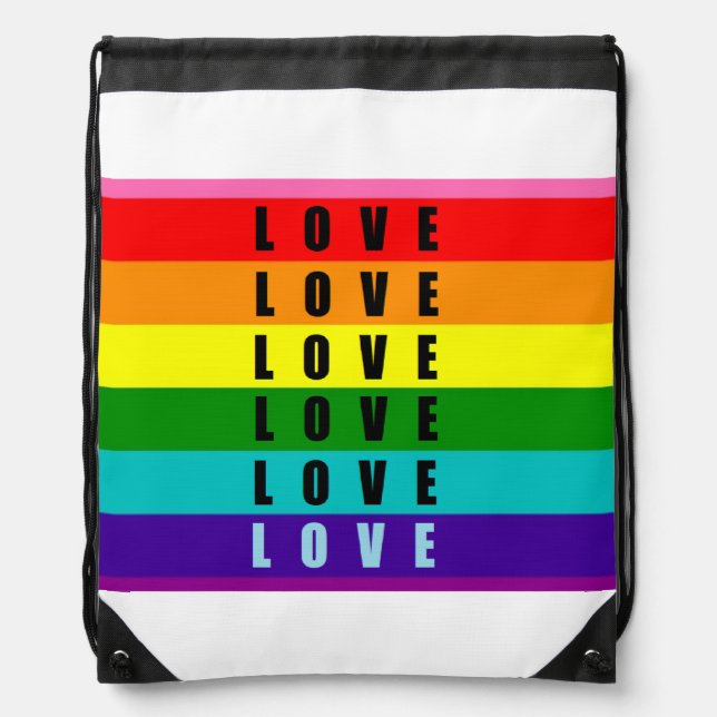 Celebrate love, pride, and authenticity  drawstring bag (Front)