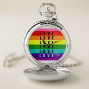 Celebrate love, pride, and authenticity pocket watch