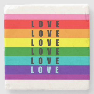 Celebrate love, pride, and authenticity stone coaster