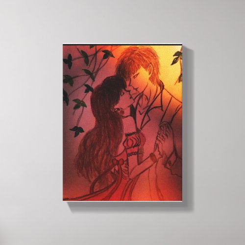 Celebrate Love with Our Couples Pencil Drawing  Canvas Print