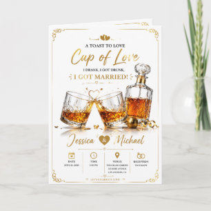 "Celebrate Love with Whiskey and Romance" Card