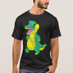 Celebrate Madri Gras Alligator Beads Festival Men T-Shirt