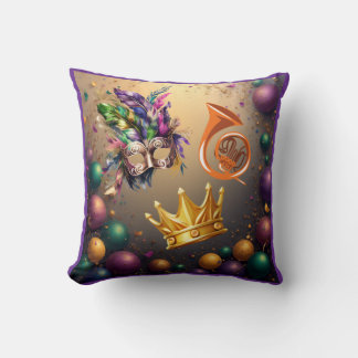 Celebrate Mardi Gras by Sommer Hamilton Throw Pillow