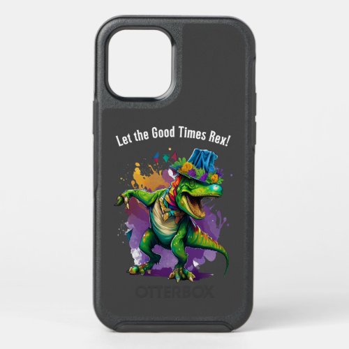 Celebrate Mardi Gras with Dancing T Rex Dinosaur OtterBox Symmetry iPhone 12 Pro Case