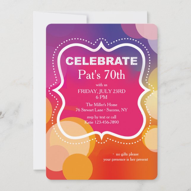 Celebrate Marquee Invitation (Front)