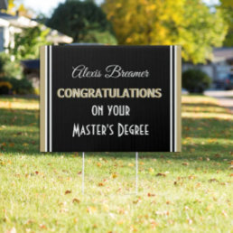 Celebrate! Master&#39;s Degree! Graduation yard sign