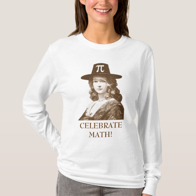 Celebrate Math, Pi Lady T-Shirt (Front)