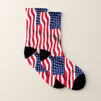 Celebrate Memorial Day July 4th Socks (shoes sep)