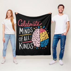 Celebrate Minds of All Kinds Autism Awareness Fleece Blanket