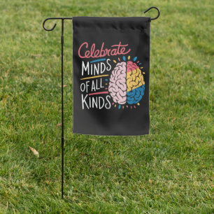 Celebrate Minds of All Kinds Autism Awareness Garden Flag