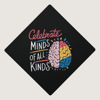 Celebrate Minds of All Kinds Autism Awareness Graduation Cap Topper