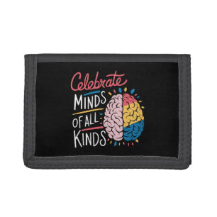 Celebrate Minds of All Kinds Autism Awareness Tri-fold Wallet