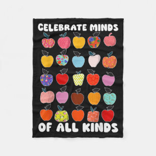 Celebrate Minds Of All Kinds Folk Art S Sped Teach Fleece Blanket