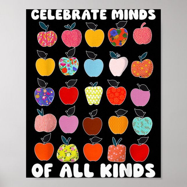 Celebrate Minds Of All Kinds Folk Art S Sped Teach Poster (Front)