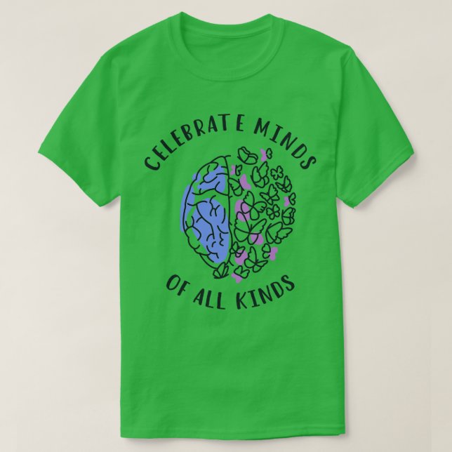 Celebrate Minds Of All Kinds V T-Shirt (Design Front)