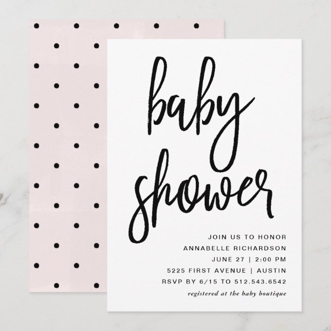 Celebrate | Modern Typography Baby Shower Invitation (Front/Back)