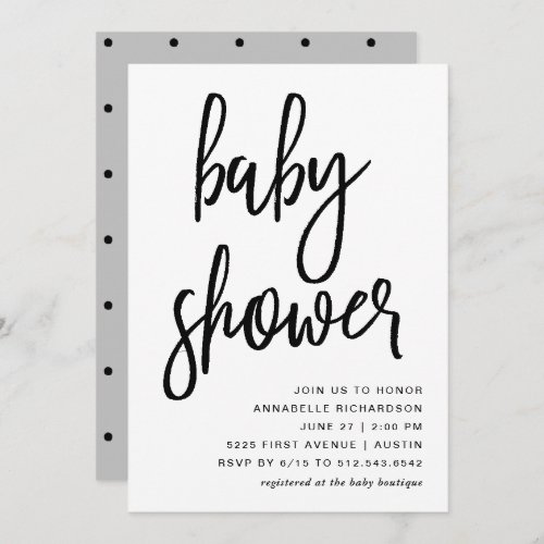 Celebrate  Modern Typography Baby Shower Invitation