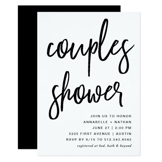 Celebrate Modern Typography Couples Shower Invitation