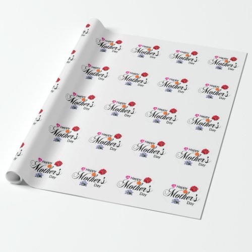 Celebrate Mom  Joy Happy Mothers Day Collection Wrapping Paper
