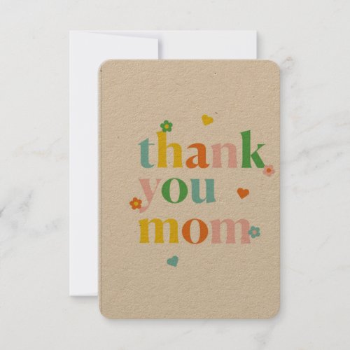 Celebrate Mom Thoughtful Gift Ideas for Mothers  Thank You Card