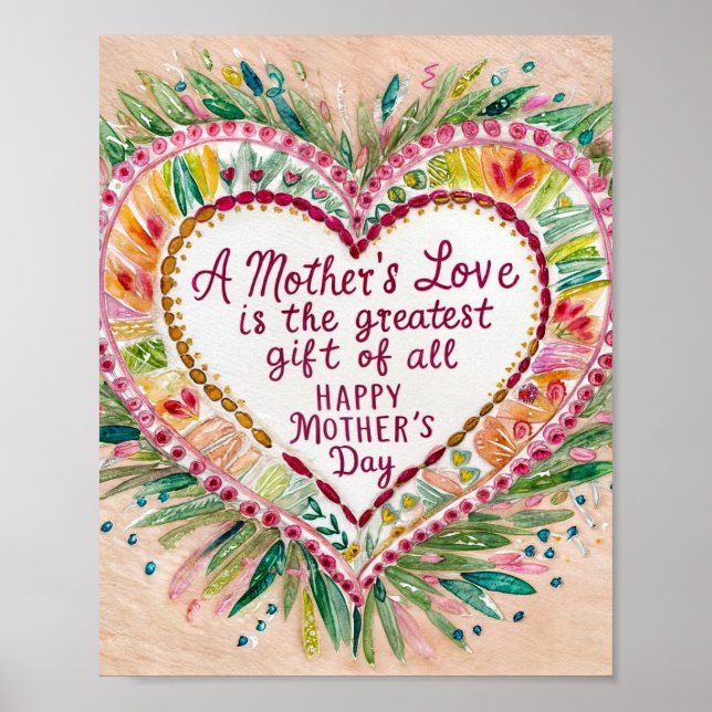 Celebrate Mom's Love: Floral Wall Art for Mother's (Front)