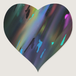 Celebrate Neurodivergence Rainbow Flat  Heart Sticker