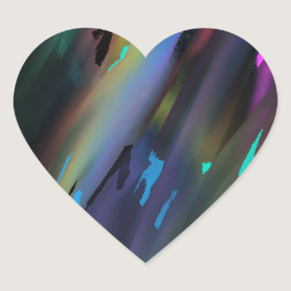 Celebrate Neurodivergence Rainbow Flat  Heart Sticker