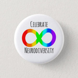 Celebrate Neurodiversity Autism Acceptance Rainbow Button